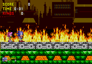 'Uhmn, Sonic? I like you and all, but I'm on fire.'