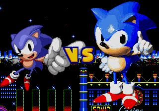 Sonic Jam Battle Mode! Sonic (S1) VS Sonic (S3)!