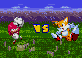 Sonic Jam Battle Mode! Knuckles VS Tails!