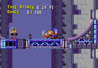 Silver Knux! Ahh! An enemy in Sonic Crackers!