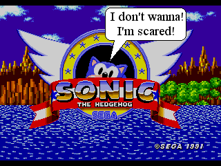 You can't see it, but Sonic's wet himself.